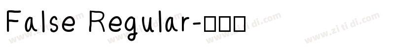 False Regular字体转换